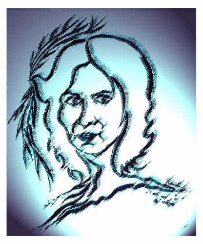 Cartoon: NATALYA ESTEMIROVA (medium) by ismail dogan tagged estemirova,natalya