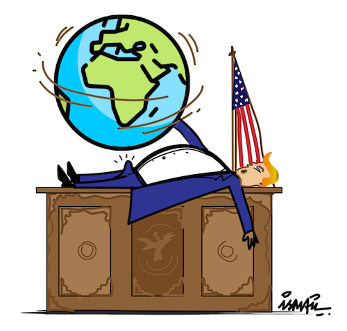 Cartoon: Oval Office (medium) by ismail dogan tagged oval,office