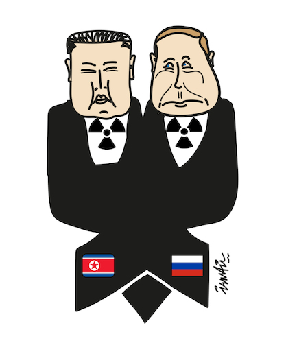 Cartoon: Partner (medium) by ismail dogan tagged north,korea,and,russia