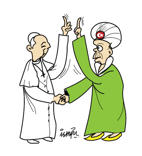 Cartoon: Pope Leo XIV (medium) by ismail dogan tagged pope,leo,xiv