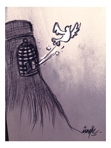Cartoon: the cage (medium) by ismail dogan tagged burqa