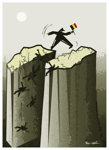 Cartoon: THE DIVISION BELL !.. (medium) by ismail dogan tagged belgium