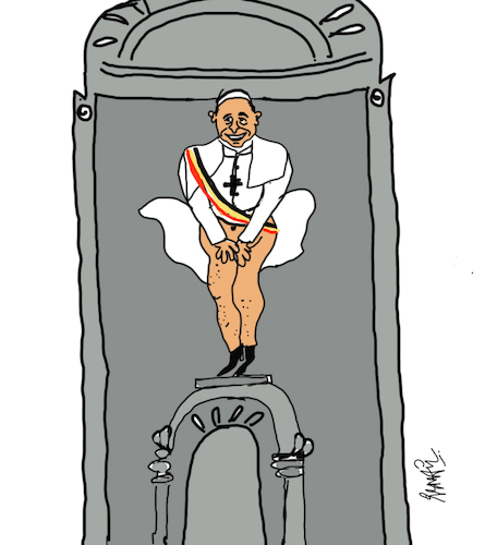 Cartoon: The Pope (medium) by ismail dogan tagged the,pope