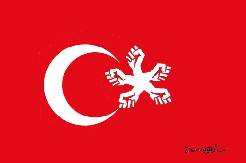 Cartoon: Turkey resists !.. (medium) by ismail dogan tagged turkey