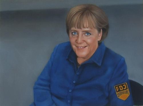 Cartoon: unser Chef (medium) by de-Rossi tagged merkel,fdj,bundeskanzler