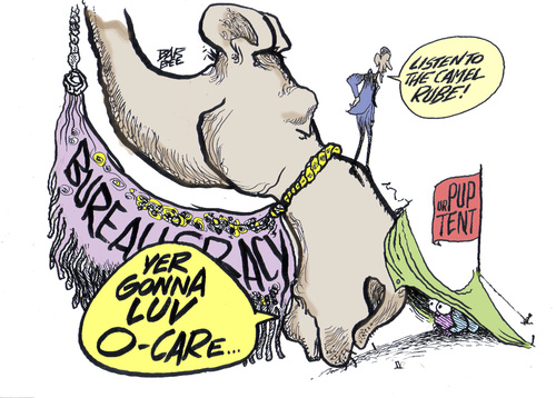 Cartoon: big BIG NOSE (medium) by barbeefish tagged obamacare,big
