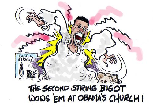 Cartoon: bigot two (medium) by barbeefish tagged anti,