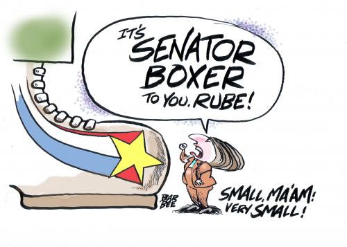 Cartoon: BOXER (medium) by barbeefish tagged senator