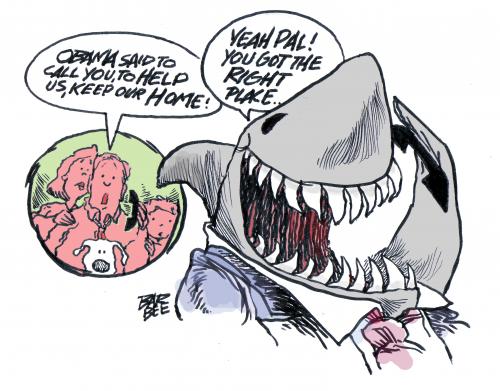 Cartoon: CAREFUL the helping hand (medium) by barbeefish tagged caution