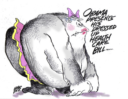 Cartoon: cute (medium) by barbeefish tagged obama