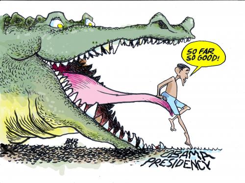 Cartoon: gettin the feet wet (medium) by barbeefish tagged early