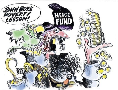Cartoon: hedge fund (medium) by barbeefish tagged john,boy,