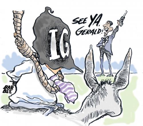 Cartoon: INSPECTOR GENERAL (medium) by barbeefish tagged fired