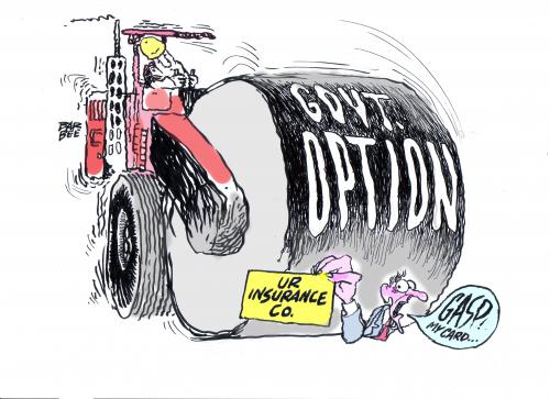 Cartoon: mindless govt. machine (medium) by barbeefish tagged oneoption