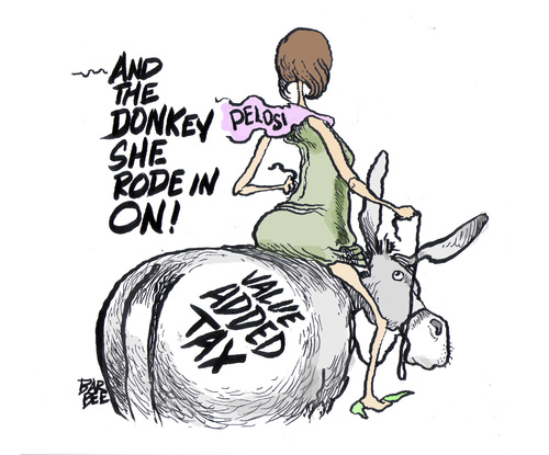 Cartoon: more taxes (medium) by barbeefish tagged doom
