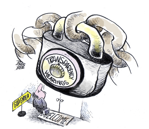 Cartoon: promises promises (medium) by barbeefish tagged transparency,promises