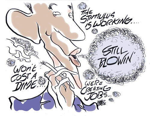 Cartoon: SMOKE (medium) by barbeefish tagged obama