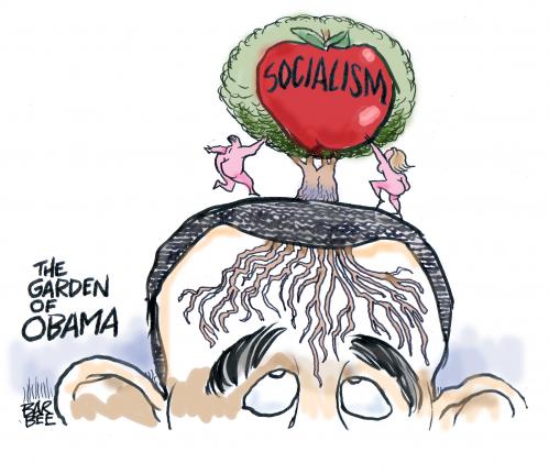 Cartoon: socialism (medium) by barbeefish tagged obama