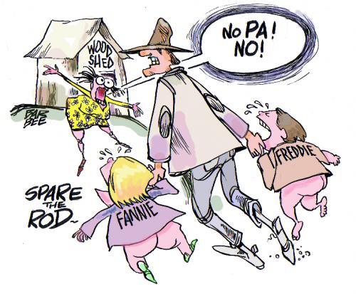 Cartoon: SPARE THE ROD (medium) by barbeefish tagged freddie,and,fannie