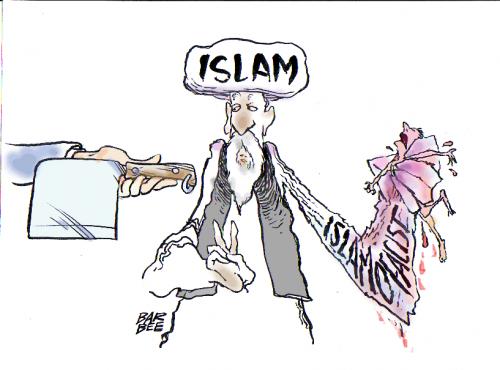 Cartoon: step up (medium) by barbeefish tagged islam