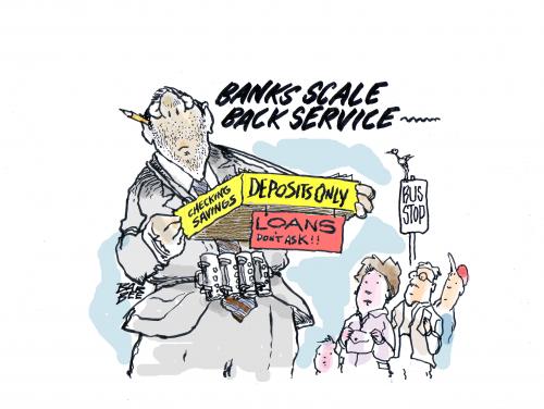 Cartoon: THE BANKS (medium) by barbeefish tagged banking