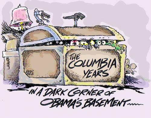 Cartoon: the years at Columbia University (medium) by barbeefish tagged obama