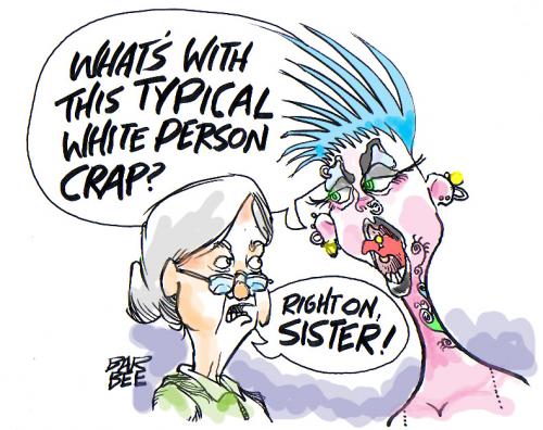 Cartoon: typical white person (medium) by barbeefish tagged obama,sez,