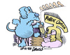 Cartoon: blue dog dems (small) by barbeefish tagged publicoption