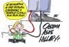 Cartoon: THE CONVENTION (small) by barbeefish tagged hillary,and,obama