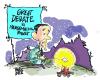 Cartoon: THE DEBATE (small) by barbeefish tagged obama