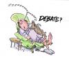 Cartoon: the debate (small) by barbeefish tagged obama mccain