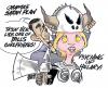 Cartoon: the SARAH plan (small) by barbeefish tagged obama hillary