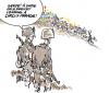 Cartoon: the show goes on (small) by barbeefish tagged obama