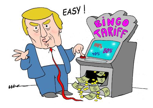 Cartoon: BINGO TARIFF (medium) by uber tagged trump,tariff,trump,tariff