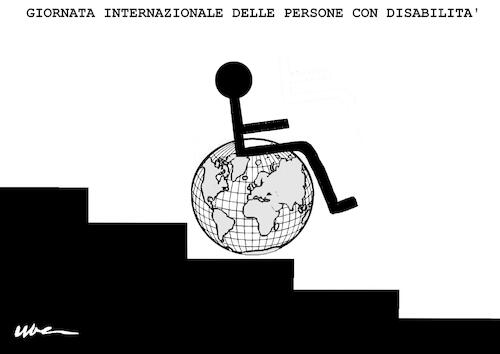 Cartoon: GIORNATA MONDIALE DISABILI (medium) by uber tagged disabilita,handicap,disabilita,handicap