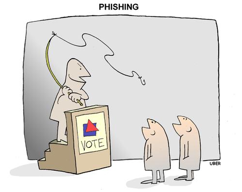 Cartoon: PHISHING (medium) by uber tagged phising,elections,voto,elezioni,wahl,wahlen,wähler,köder,abstimmen,fische