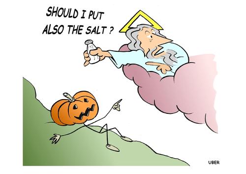 Cartoon: THE PUMPKIN (medium) by uber tagged halloween,god,creator,pumpkin,head