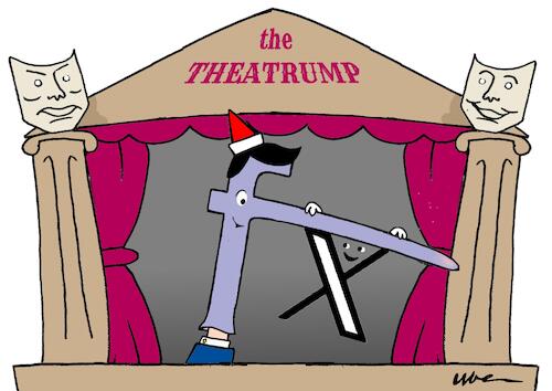 Cartoon: THE THEATRUMP (medium) by uber tagged informazione,socialmedia,factchecking,informazione,socialmedia,factchecking