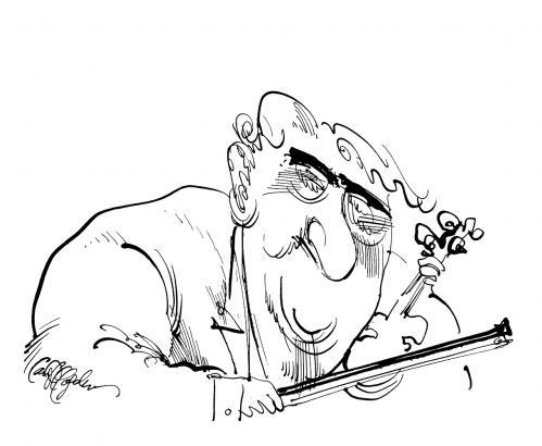 Cartoon: Violin Virtuoso (medium) by ian david marsden tagged violin,music,genius,stradivarius,classical,violine,instrument,musik,stradivarius,klassik,klassisch,musiker