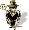 Cartoon: Gangster Mafiosi (small) by ian david marsden tagged gangster,mafia,noir,detective,cigar,skull,cartoon,illustration