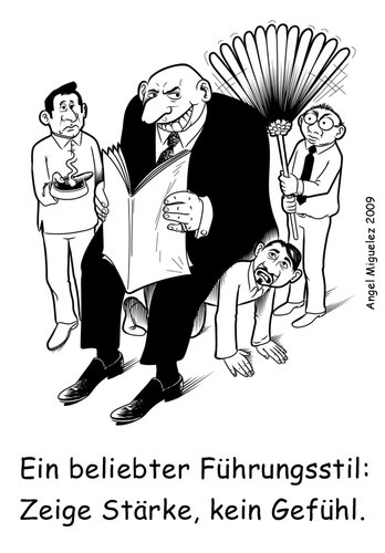Cartoon: Führungsstil (medium) by Miguelez tagged führungsstil,chef