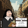 Cartoon: Rene Descartes (small) by Miguelez tagged descartes,philosophie,sein