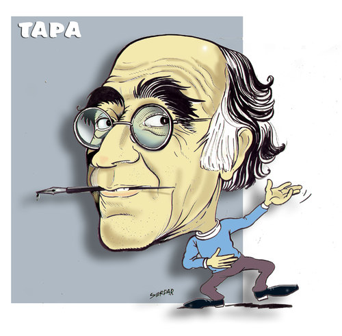 Cartoon: ibrahim tapa (medium) by portreci tagged cartoon,portraits