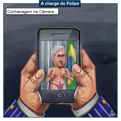 Cartoon: O porno da Camara. (medium) by Felipe Moreira tagged brazil,deputados