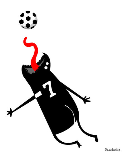 Cartoon: Football hunger (medium) by Garrincha tagged sports,football,illustration,vector