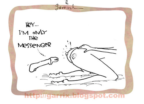 Cartoon: Messenger (medium) by Garrincha tagged 