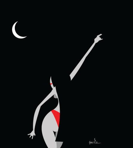 Cartoon: Night queen. (medium) by Garrincha tagged ilo