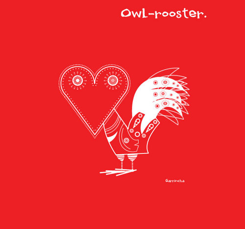 Cartoon: Owl rooster (medium) by Garrincha tagged vector,illustration
