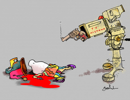 Cartoon: tv (medium) by Garrincha tagged tv