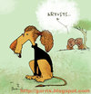 Cartoon: Artist (small) by Garrincha tagged gag,cartoon,garrincha,lions,art